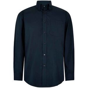 Kustom Kit Mens Oxford Classic Long-Sleeved Shirt / Dark Navy